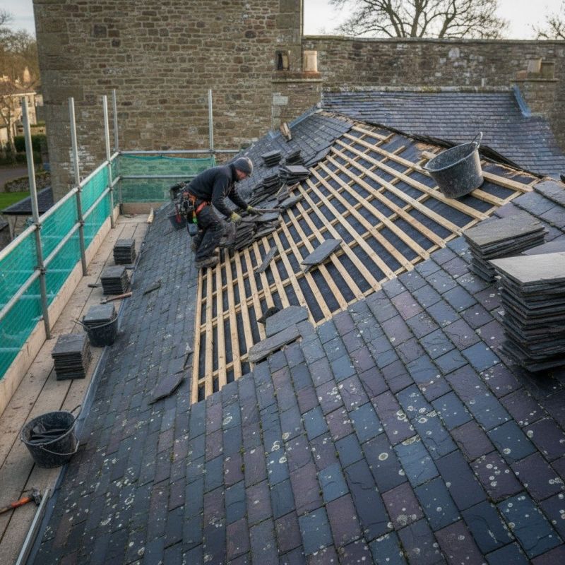 Slate Roof Replacement in Nunn, CO