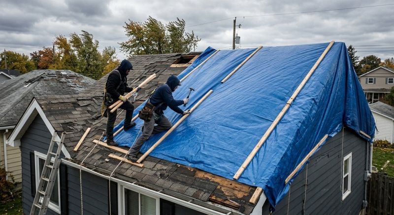 Storm Damage Roof Tarping in Greeley, CO