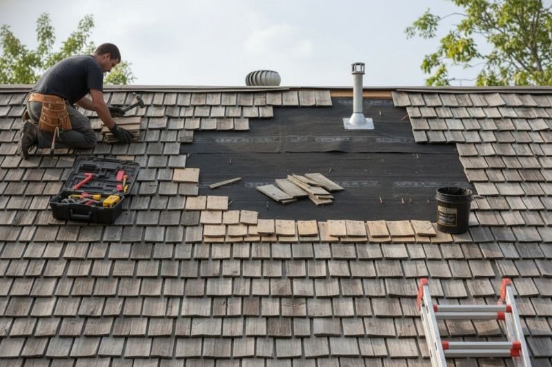 Wood Shake Roof Repair in Timnath, CO